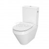 CERSANIT - Miska kompaktowa CREA CleanOn 010/020, owalna, back-to-wall, deska slim duroplastowa  K114-023